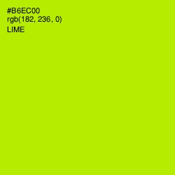 #B6EC00 - Lime Color Image