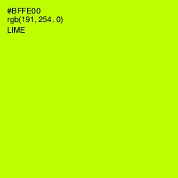 #BFFE00 - Lime Color Image