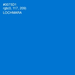 #0075D1 - Lochmara Color Image
