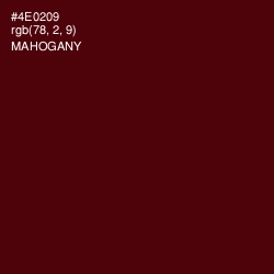 #4E0209 - Mahogany Color Image