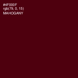 #4F000F - Mahogany Color Image