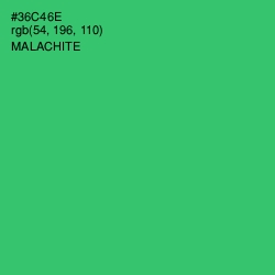 #36C46E - Malachite Color Image