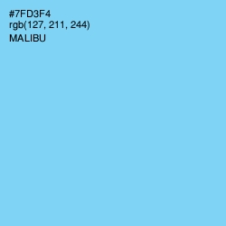 #7FD3F4 - Malibu Color Image