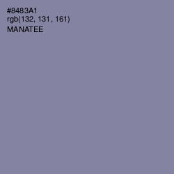 #8483A1 - Manatee Color Image