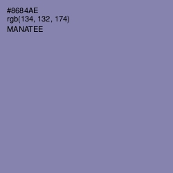 #8684AE - Manatee Color Image