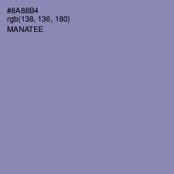 #8A88B4 - Manatee Color Image