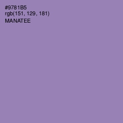 #9781B5 - Manatee Color Image
