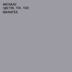 #9C9AA2 - Manatee Color Image