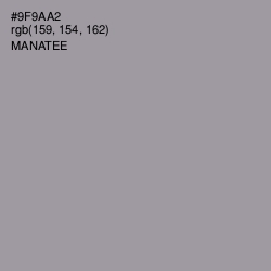 #9F9AA2 - Manatee Color Image