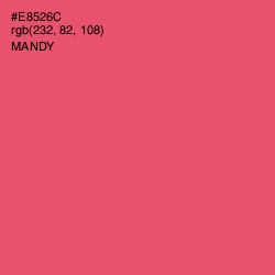 #E8526C - Mandy Color Image