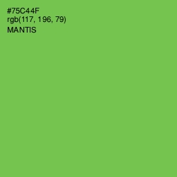 #75C44F - Mantis Color Image
