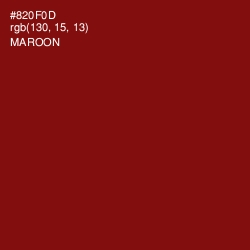 #820F0D - Maroon Color Image