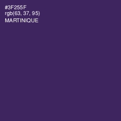 #3F255F - Martinique Color Image