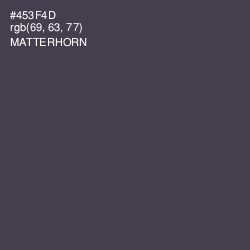 #453F4D - Matterhorn Color Image