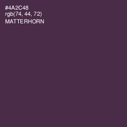 #4A2C48 - Matterhorn Color Image