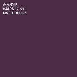 #4A2D45 - Matterhorn Color Image