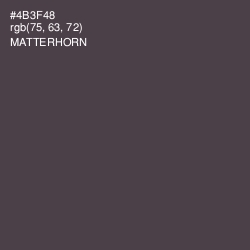 #4B3F48 - Matterhorn Color Image