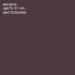 #4C3940 - Matterhorn Color Image