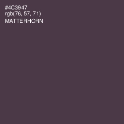 #4C3947 - Matterhorn Color Image
