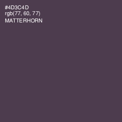 #4D3C4D - Matterhorn Color Image