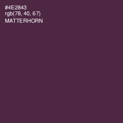 #4E2843 - Matterhorn Color Image
