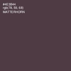 #4E3B44 - Matterhorn Color Image