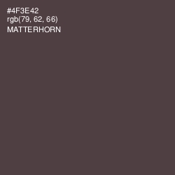 #4F3E42 - Matterhorn Color Image