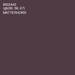 #503A43 - Matterhorn Color Image