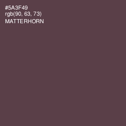 #5A3F49 - Matterhorn Color Image