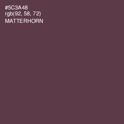#5C3A48 - Matterhorn Color Image