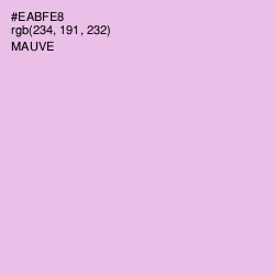 #EABFE8 - Mauve Color Image