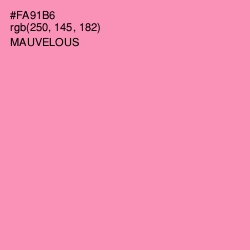 #FA91B6 - Mauvelous Color Image