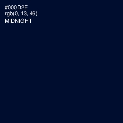 #000D2E - Midnight Color Image
