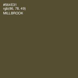 #564E31 - Millbrook Color Image