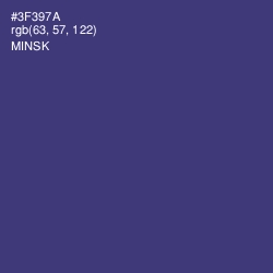 #3F397A - Minsk Color Image