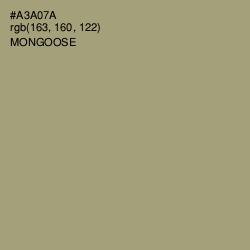 #A3A07A - Mongoose Color Image