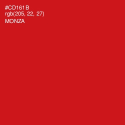 #CD161B - Monza Color Image