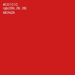#CE1C1C - Monza Color Image