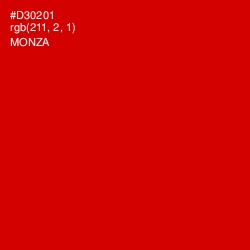 #D30201 - Monza Color Image
