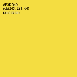 #F3DD40 - Mustard Color Image