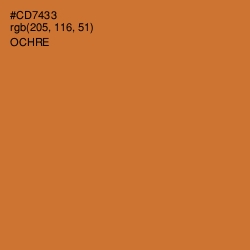 #CD7433 - Ochre Color Image