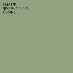 #92A17F - Olivine Color Image