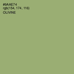 #9AAE74 - Olivine Color Image
