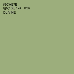#9CAE7B - Olivine Color Image