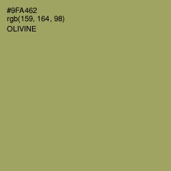 #9FA462 - Olivine Color Image
