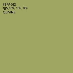 #9FA662 - Olivine Color Image