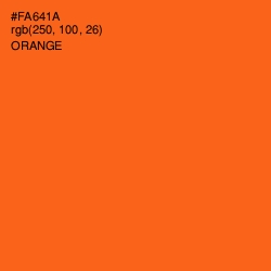 #FA641A - Orange Color Image