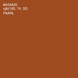 #A04A20 - Paarl Color Image