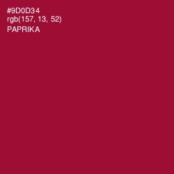 #9D0D34 - Paprika Color Image