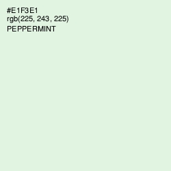 #E1F3E1 - Peppermint Color Image